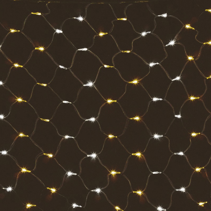 やまと興業 LEDネットライト　180球　コントローラ付 ホワイト／ゴールド色　緑コード  1個（ご注文単位1個）【直送品】