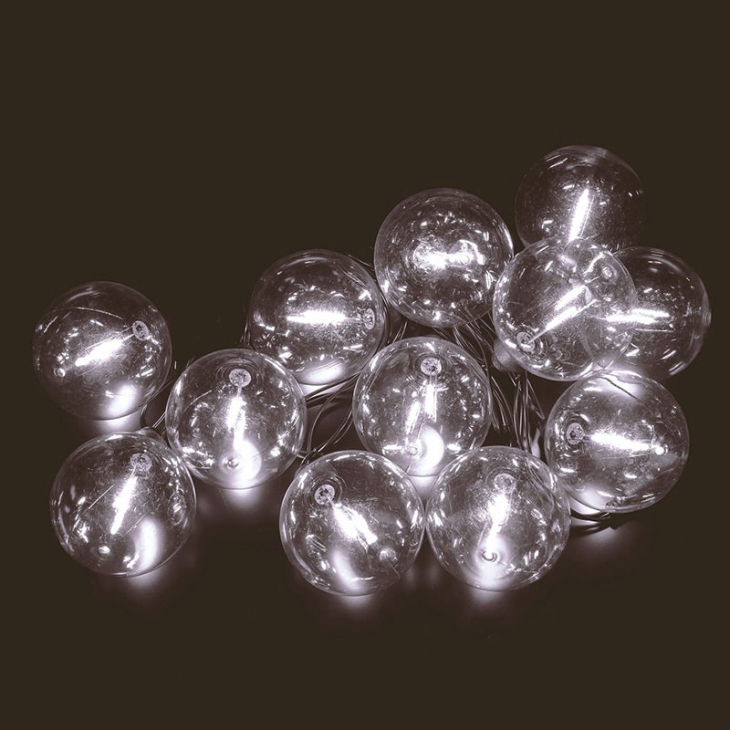 やまと興業 LEDライト　フィラメントボール　12球 φ4.5cm　ホワイト色　黒コード  1個（ご注文単位1個）【直送品】