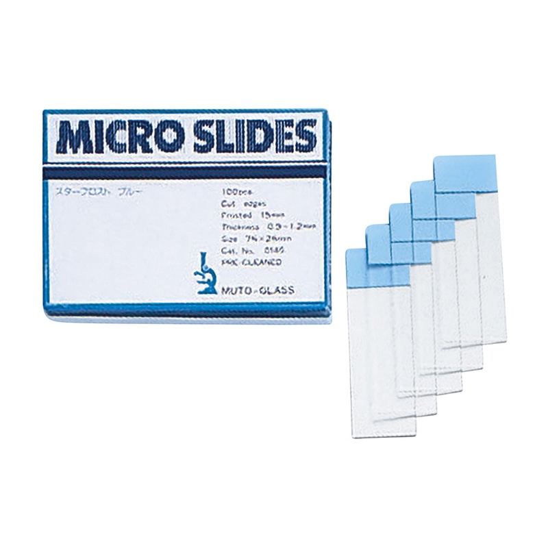 スライドグラス　スターフロスト水縁磨 5146　100枚　ブルー  1個（ご注文単位1個）【直送品】