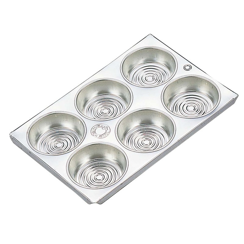 久保寺軽金属工業所FKブリキマフィン型蛇の目6ヶ付 1個（ご注文単位1個）【直送品】