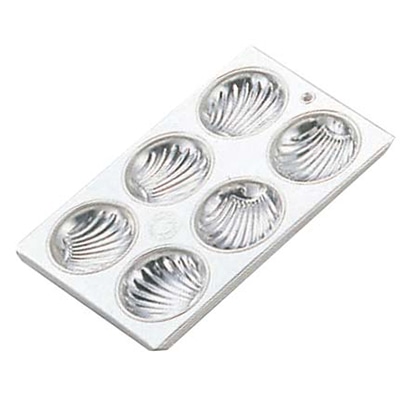 久保寺軽金属工業所FKブリキマフィン型貝型6ヶ付 1個（ご注文単位1個）【直送品】