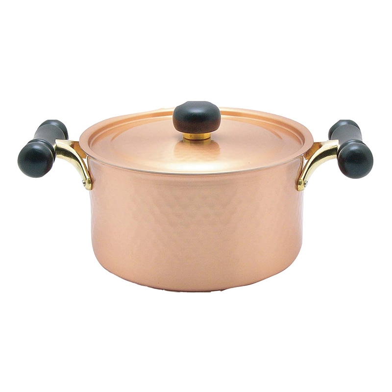 銅IHアンティック 両手鍋 IH-102 20cm 1個(ご注文単位1個)【直送品】