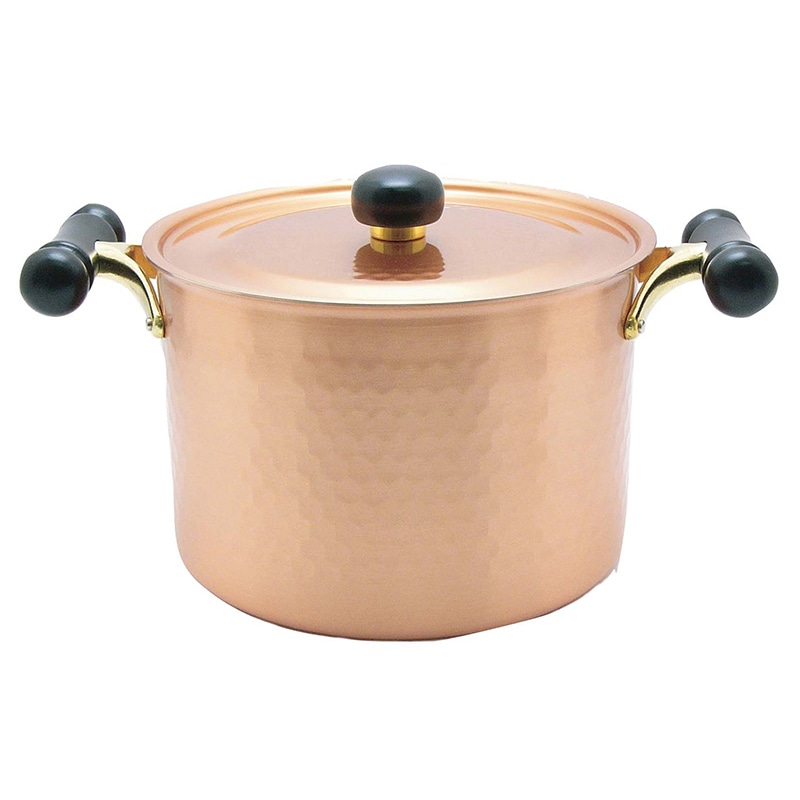 銅IHアンティック 深型鍋 IH-103 22cm 1個(ご注文単位1個)【直送品】