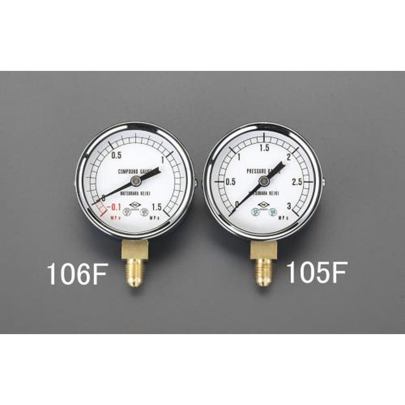 エスコ EA105F-1 0~5MPaフレアータイプ圧力計 1個（ご注文単位1個）【直送品】