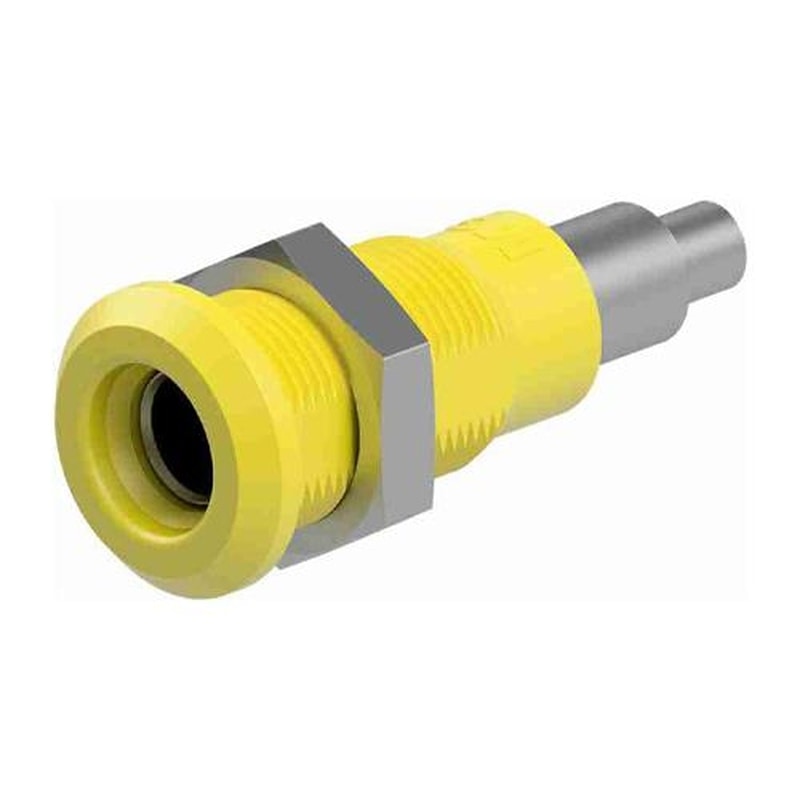 エスコ EA940DP-574 φ4mmパネルマウントソケット(黄) 1個(ご注文単位1個)【直送品】