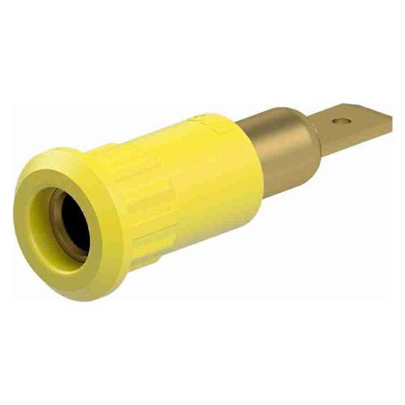 エスコ EA940DP-584 φ4mmプレスインソケット(黄) 1個(ご注文単位1個)【直送品】