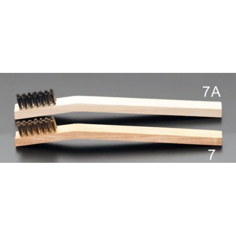 エスコ EA109DE-7 200mm柄付ワイヤーブラシ(真鍮製) 1個(ご注文単位1個)【直送品】