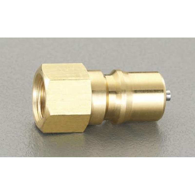 エスコ EA140AA-4 Rc1/2”雌ねじプラグ(ストップ付/真鍮製) 1個（ご注文単位1個）【直送品】