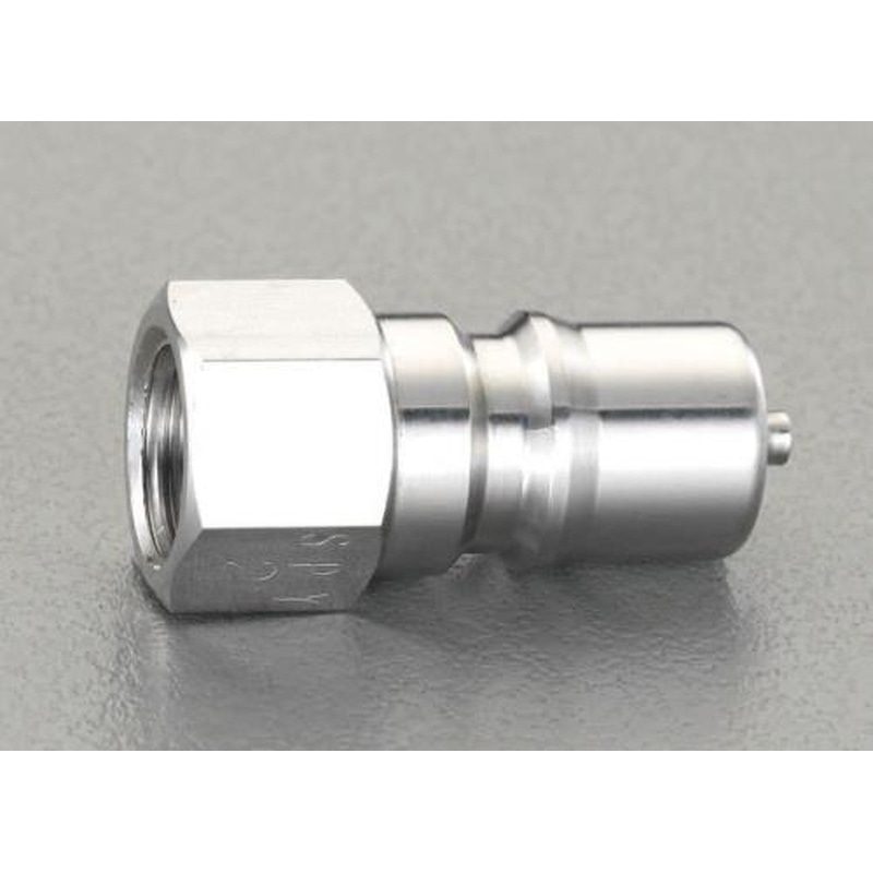 エスコ EA140AB-3 Rc3/8”雌ねじプラグ(ストップ付/ステンレス製) 1個（ご注文単位1個）【直送品】