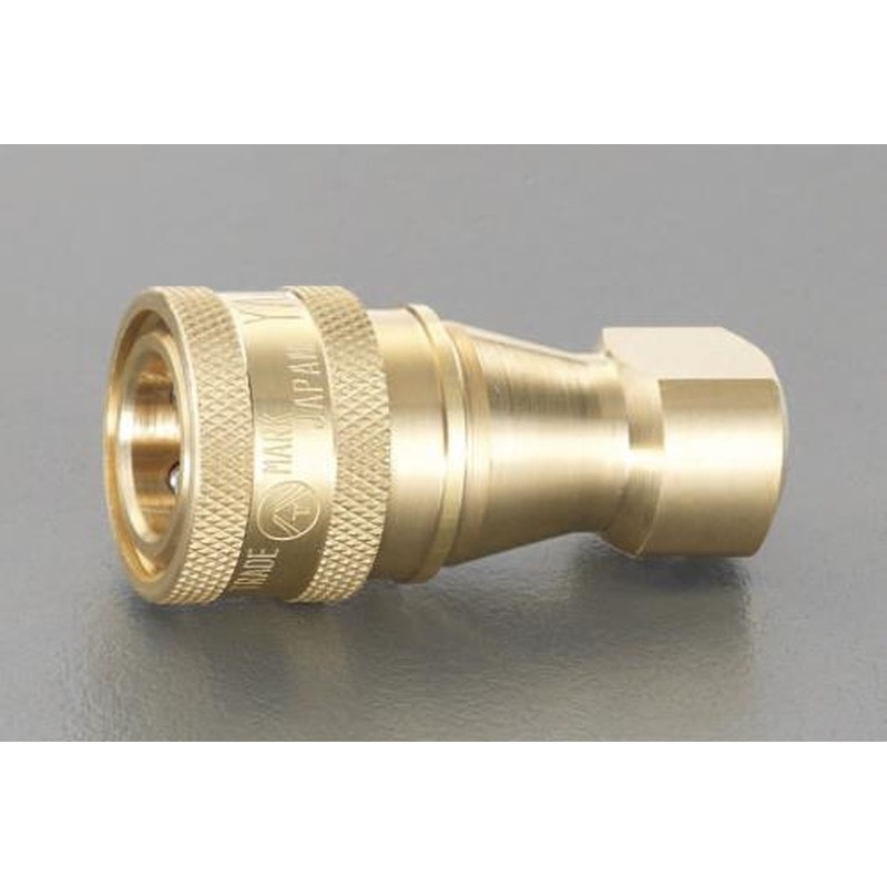 エスコ EA140BA-4 Rc1/2”雌ねじカップリング(真鍮製) 1個（ご注文単位1個）【直送品】