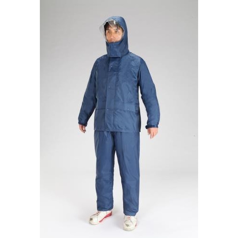 エスコ EA996XD-23A[LL]透湿型レインウェアー(ネイビー) 1個（ご注文単位1個）【直送品】