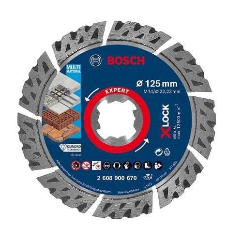 エスコ EA843RN-12A φ125x2.4mm ダイヤモンドカッター(セグメント/X-LOCK用 1枚 （ご注文単位1枚）【直送品】