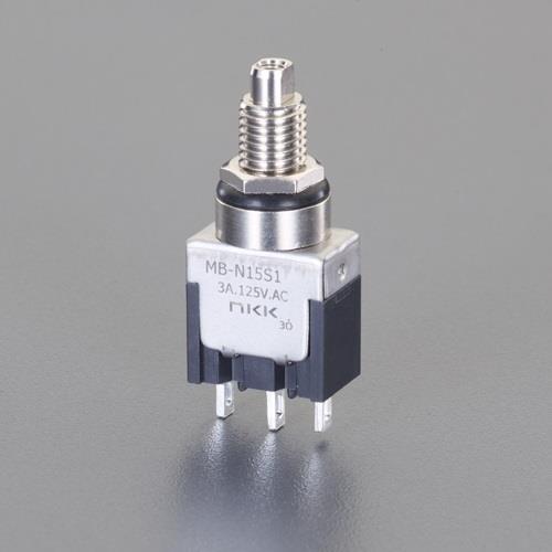 エスコ EA940DA-156A 125V/3A 押しボタンスイッチ(単極双投/小型 1個 （ご注文単位1個）【直送品】
