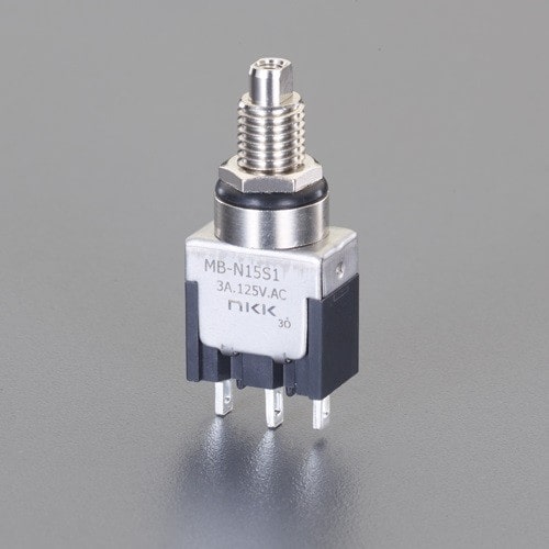 エスコ EA940DA-157A 125V/3A 押しボタンスイッチ(2極双投/小型) 1個 （ご注文単位1個）【直送品】