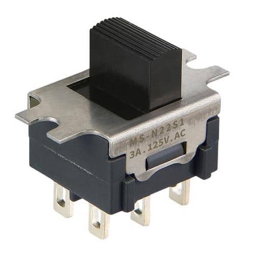 エスコ EA940DH-604A 125V/3A 2極双投/小型スライドスイッチ 1個 （ご注文単位1個）【直送品】