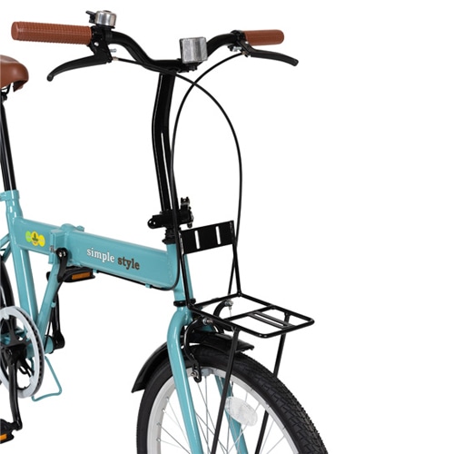 エスコ EA986Y-16D 20インチ 折り畳み式自転車(グレイブルー) 1個(ご注文単位1個)【直送品】