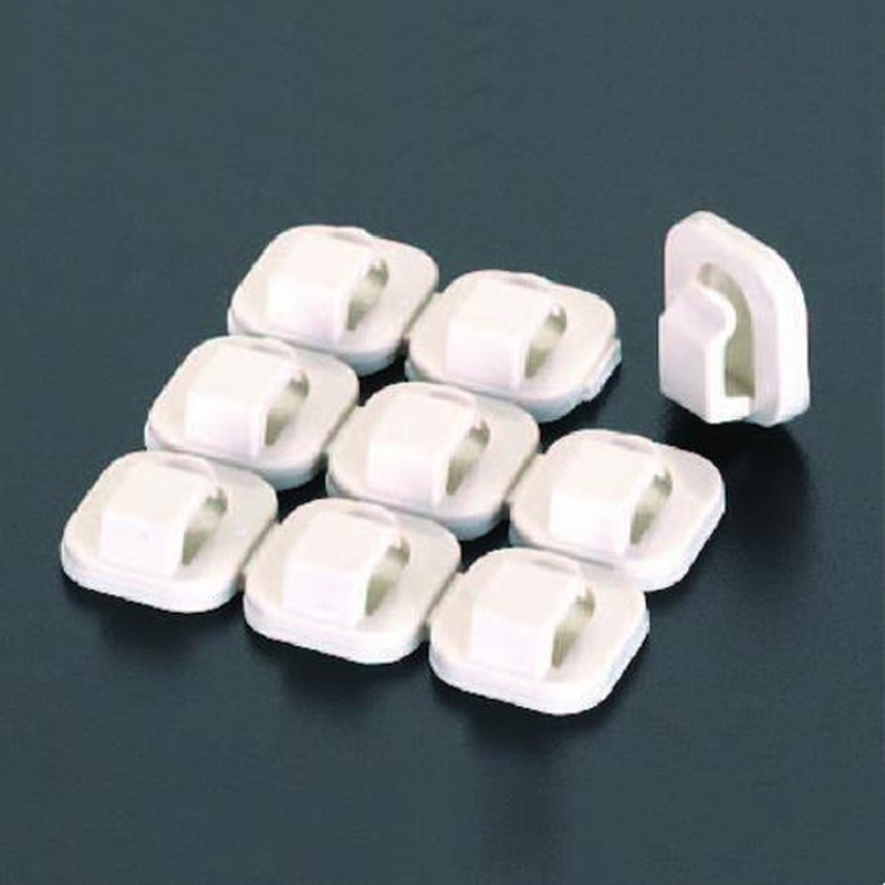 エスコ EA947FA-21B 3-5mmコードクリップ(粘着/90個) 1個(ご注文単位1個)【直送品】