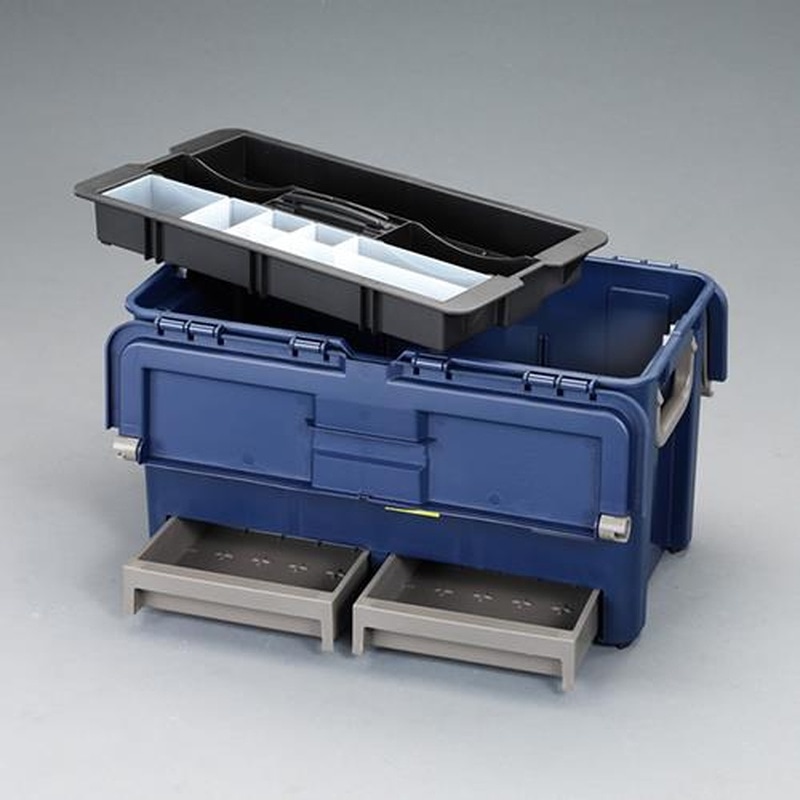 エスコ EA505RA-47 540x300x295mm工具箱(中皿・引出し付) 1個(ご注文単位1個)【直送品】