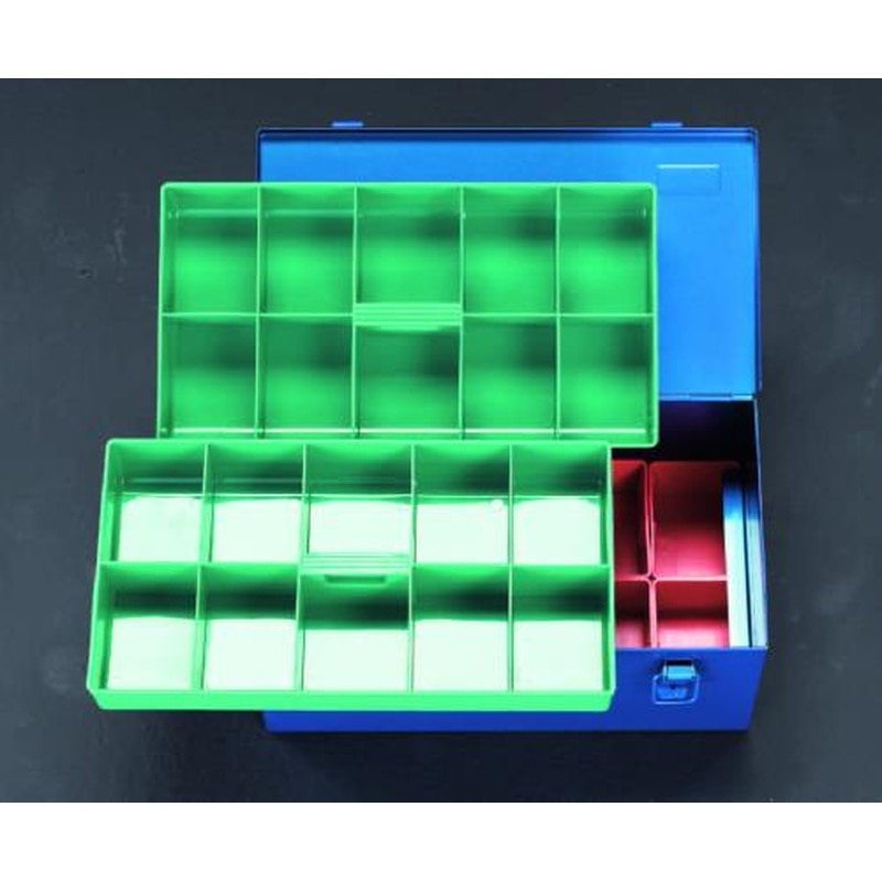 エスコ EA508BB 360x200x163mmパーツケース(中皿付) 1個（ご注文単位1個）【直送品】