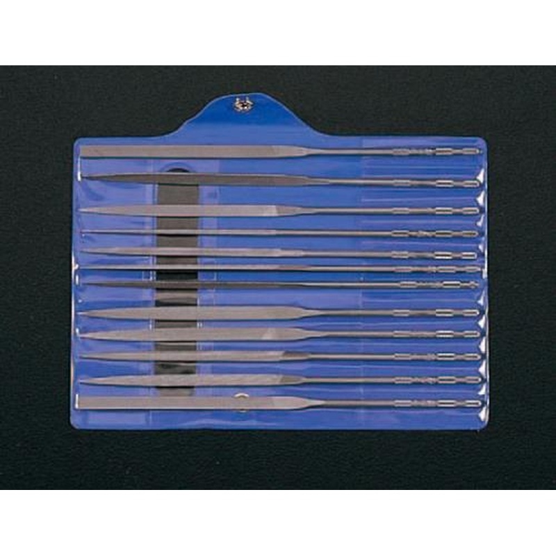 エスコ EA521VG-200 200mm精密やすり(12種・12本組/粗目) 1個（ご注文単位1個）【直送品】