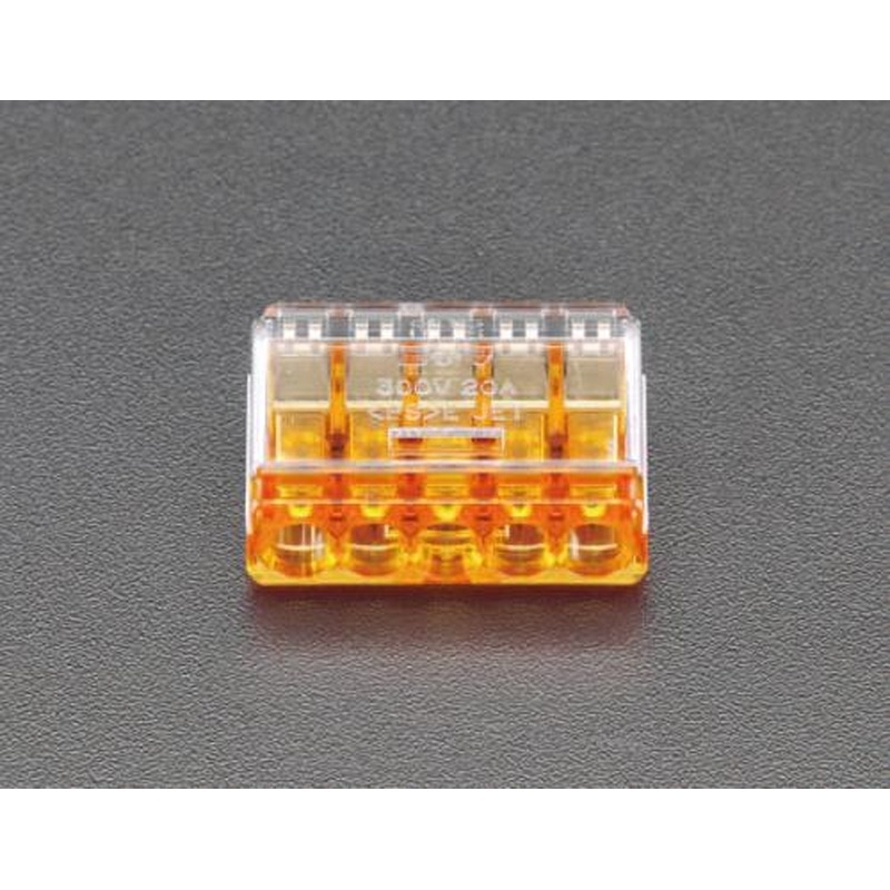 エスコ EA538PD-5 5極差込形電線コネクター(50個) 1個（ご注文単位1個）【直送品】