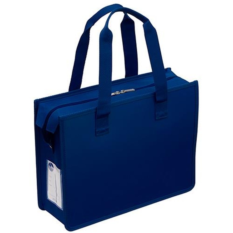 エスコ EA927AS-23A 275x355x110mmオフィス用トートバッグ(ネイビー) 1個(ご注文単位1個)【直送品】