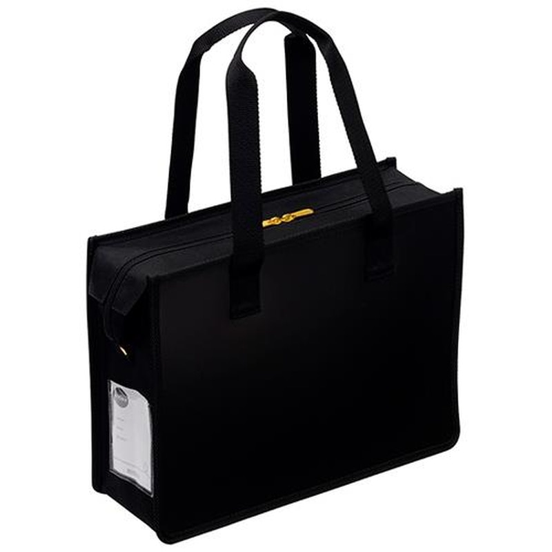 エスコ EA927AS-24A 275x355x110mmオフィス用トートバッグ(ブラック) 1個(ご注文単位1個)【直送品】