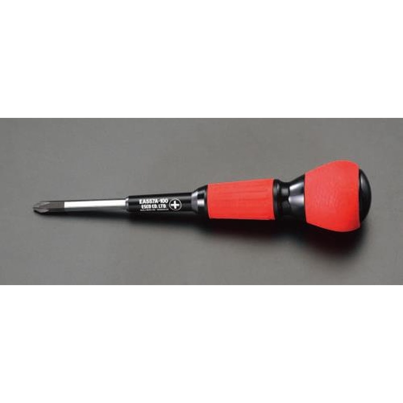 エスコ EA557A-100 #2x100mm［＋]ドライバー(パワーグリップ電工) 1個（ご注文単位1個）【直送品】