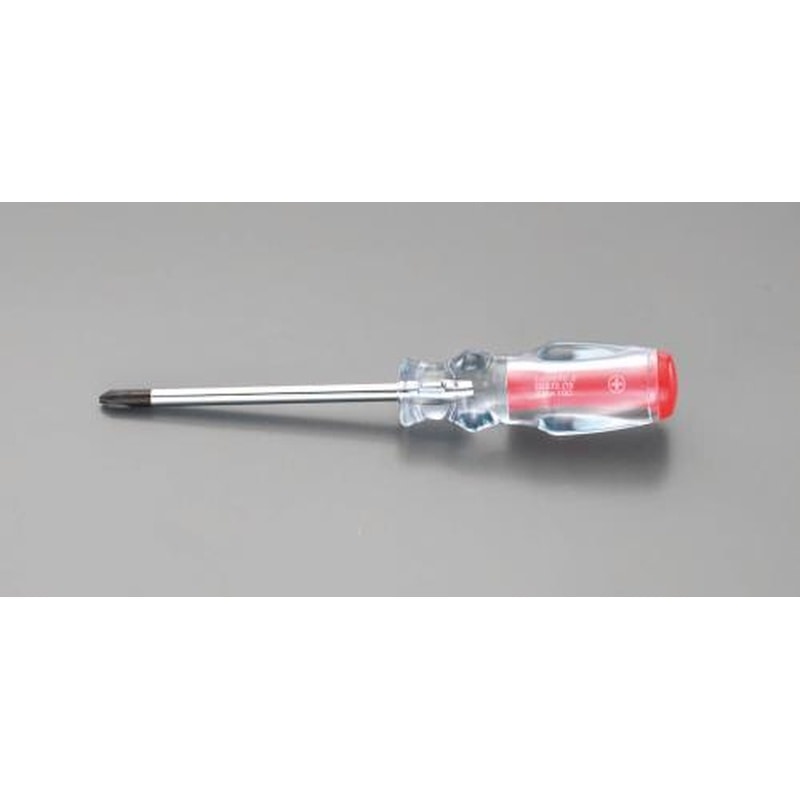 エスコ EA557C-1 #1x75mm［＋]ドライバー(クリスタル) 1個（ご注文単位1個）【直送品】