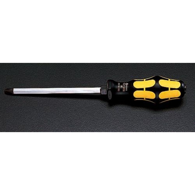 エスコ EA560E-2 #2x100mm［＋]ドライバー(貫通柄・手元六角) 1個（ご注文単位1個）【直送品】