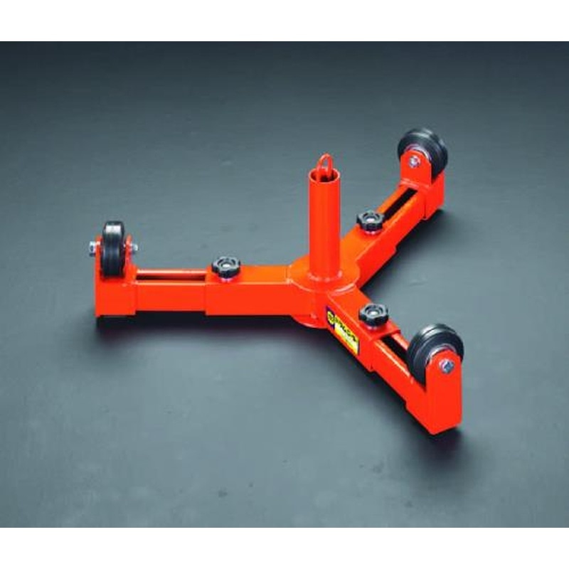 エスコ EA632AE-2 950mmケーブルドラム用ローラー(脚部スライド式) 1個(ご注文単位1個)【直送品】