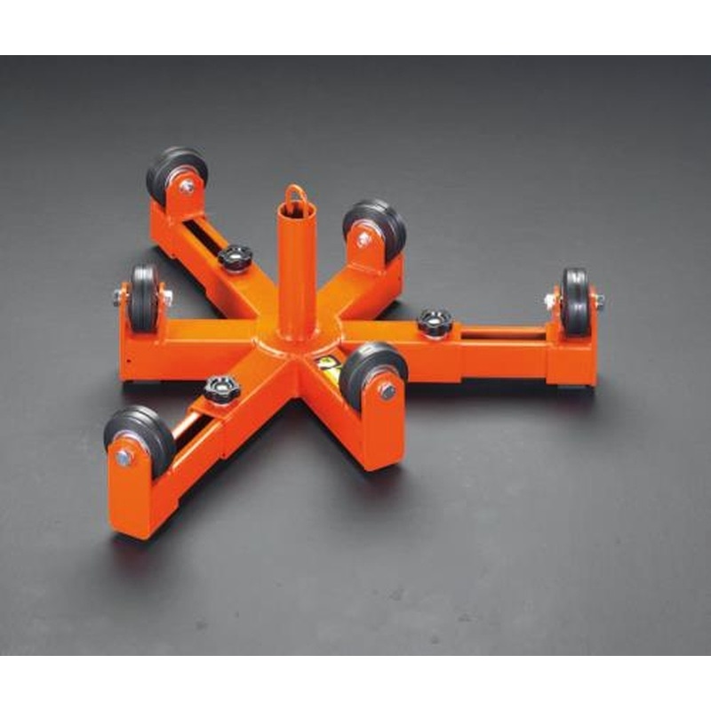 エスコ EA632AE-3 1200mmケーブルドラム用ローラー(脚部スライド式) 1個(ご注文単位1個)【直送品】