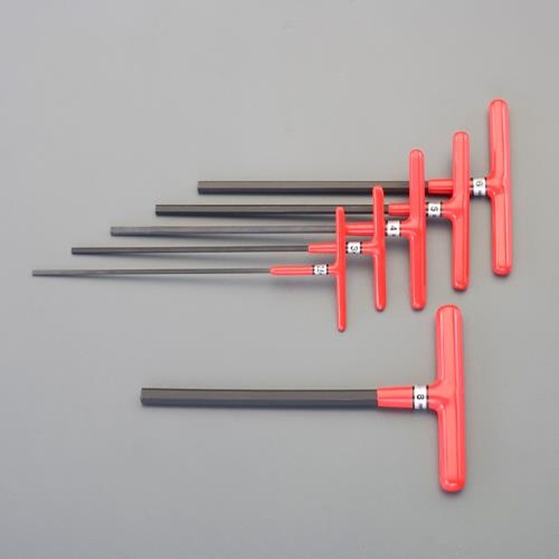 エスコ EA573T 2.5-8mm/250mm/6本組［Hexagon]T型レンチ 1個（ご注文単位1個）【直送品】