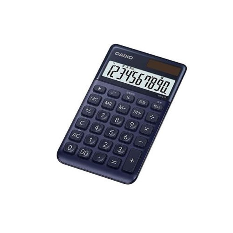 エスコ EA761G-126 10桁計算機(ネイビー) 1個（ご注文単位1個）【直送品】