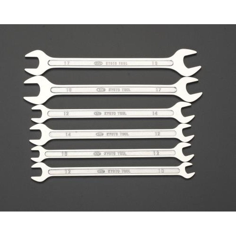 エスコ EA615AB 6本組/10-19mm両口スパナ(薄型) 1個（ご注文単位1個）【直送品】