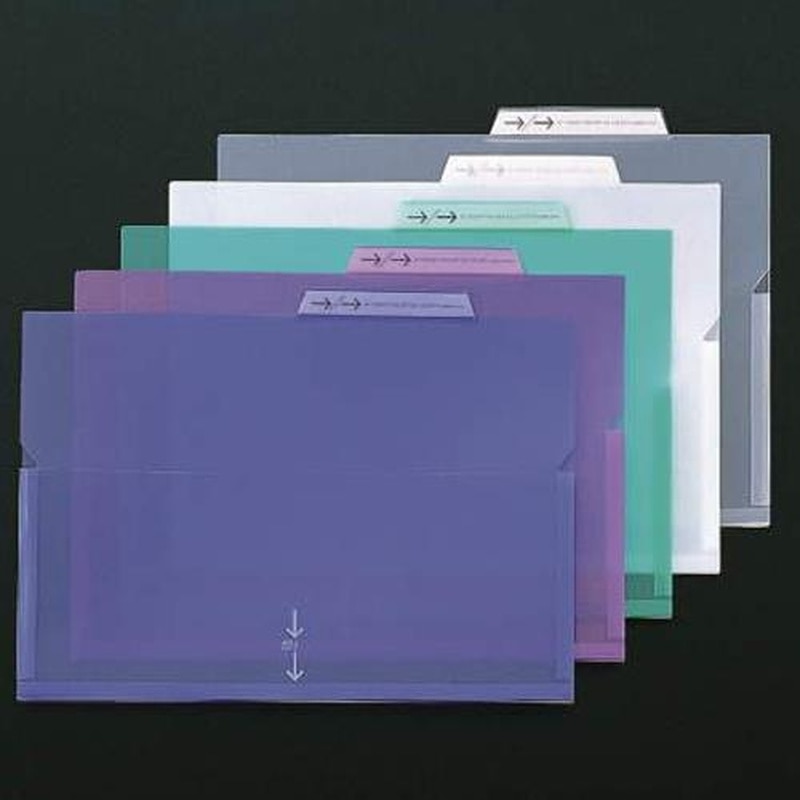 エスコ EA762CF-711 A4インデックスホルダー(ブルー/マチ付/5冊) 1個(ご注文単位1個)【直送品】