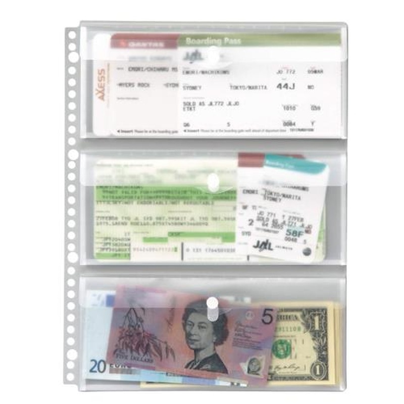 エスコ EA762CC-83 A4収納ポケットシート(3ポケット/マチ付) 1個(ご注文単位1個)【直送品】