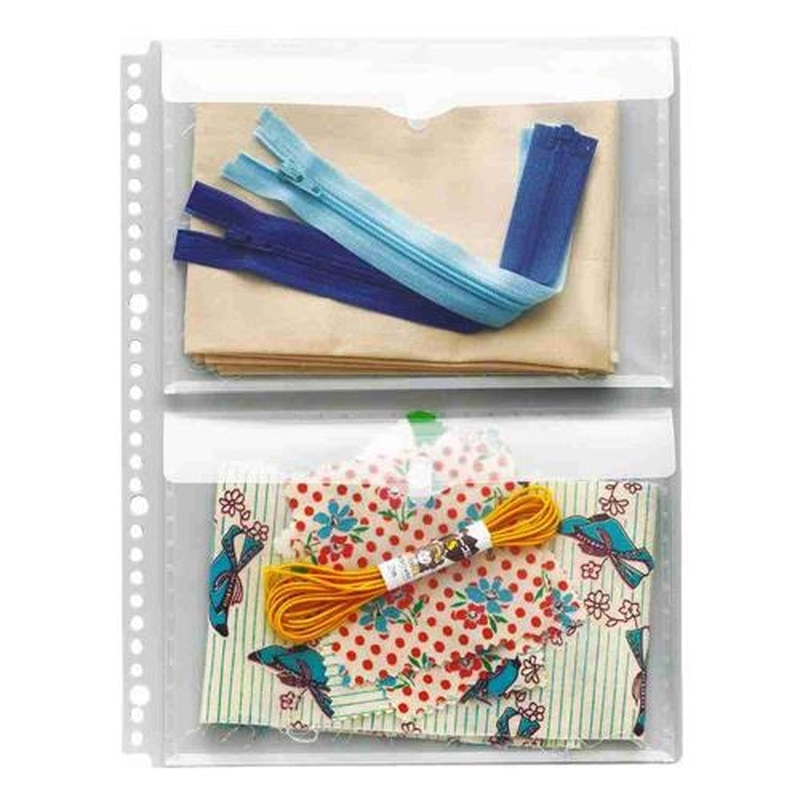 エスコ EA762CC-82 A4収納ポケットシート(2ポケット/マチ付) 1個(ご注文単位1個)【直送品】