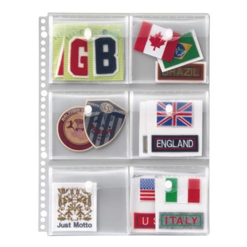 エスコ EA762CC-85 A4収納ポケットシート(6ポケット/マチ付) 1個(ご注文単位1個)【直送品】