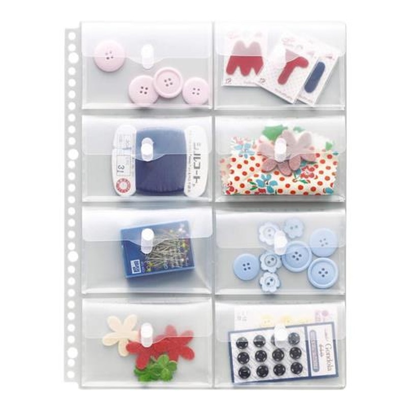 エスコ EA762CC-86 A4収納ポケットシート(8ポケット/マチ付) 1個(ご注文単位1個)【直送品】