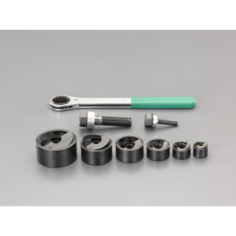 エスコ EA620GC 22.5-61.5mmパンチセット(ラチェットハンドル付) 1個(ご注文単位1個)【直送品】