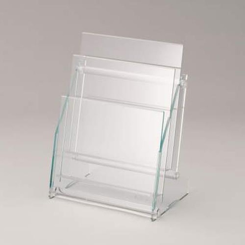 エスコ EA954LB-65 225x148x291mmパンフレットスタンド(A4/1列2段) 1個（ご注文単位1個）【直送品】