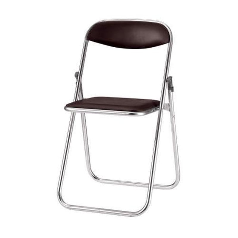 エスコ EA956XA-152 455x437x740mm折り畳み椅子(メッキ脚/ダークブラ 1個(ご注文単位1個)【直送品】