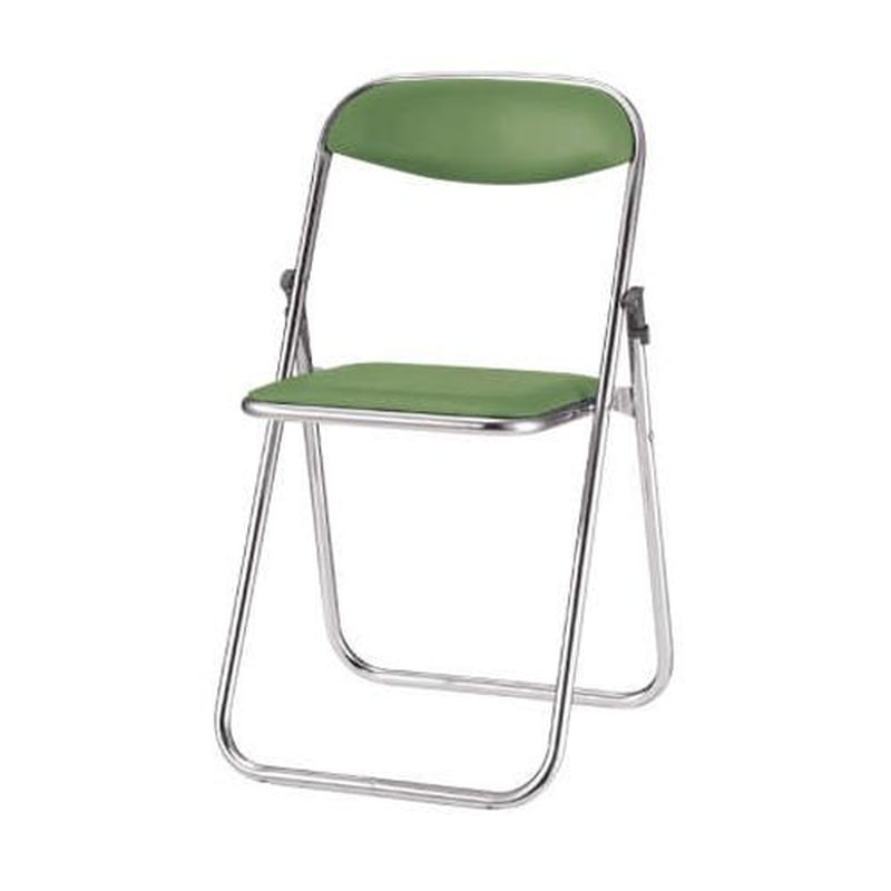 エスコ EA956XA-153 455x437x740mm折り畳み椅子(メッキ脚/グリーン) 1個(ご注文単位1個)【直送品】