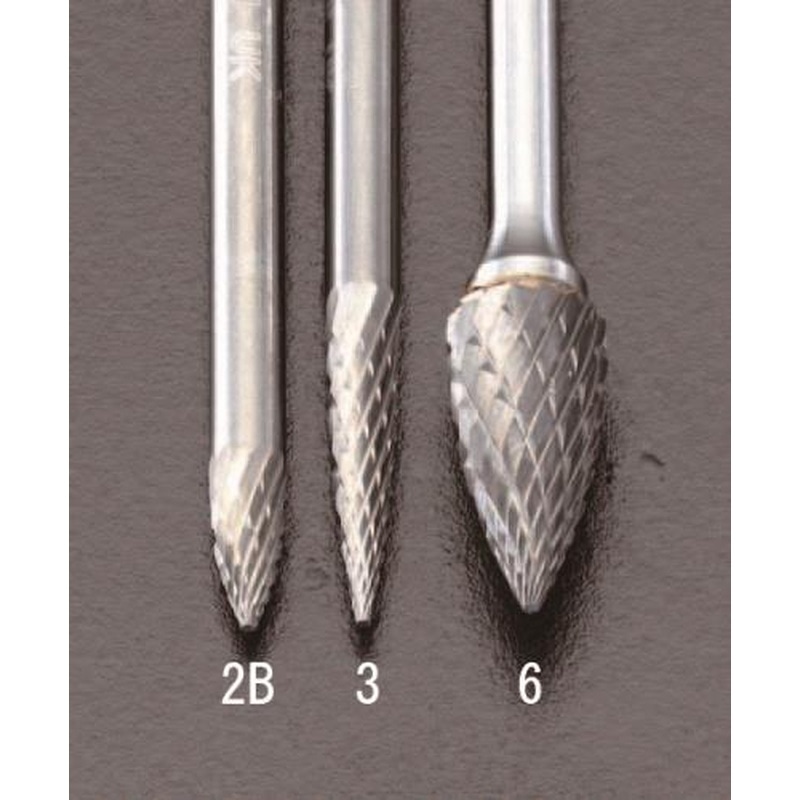 エスコ EA819CK-2B 3.0x6.0x38mm/3mm軸超硬カッター 1個（ご注文単位1個）【直送品】