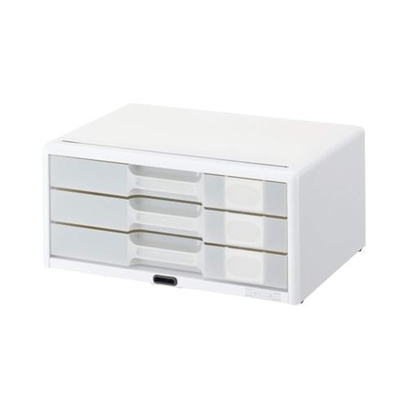 エスコ EA954JB-22 349x253x162mm/3段レターケース(カギ付) 1個(ご注文単位1個)【直送品】