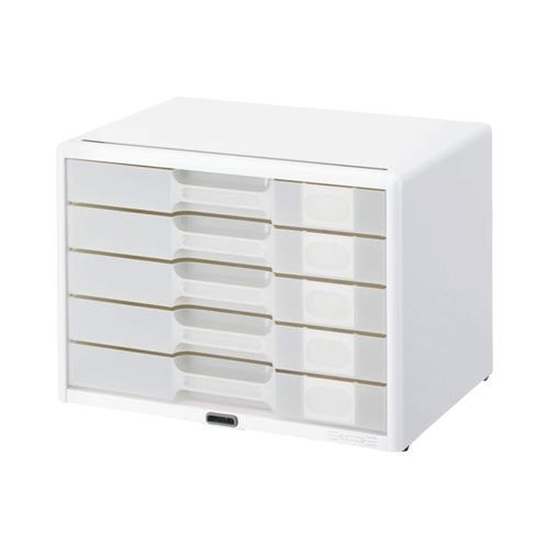 エスコ EA954JB-23 349x253x250mm/5段レターケース(カギ付) 1個(ご注文単位1個)【直送品】