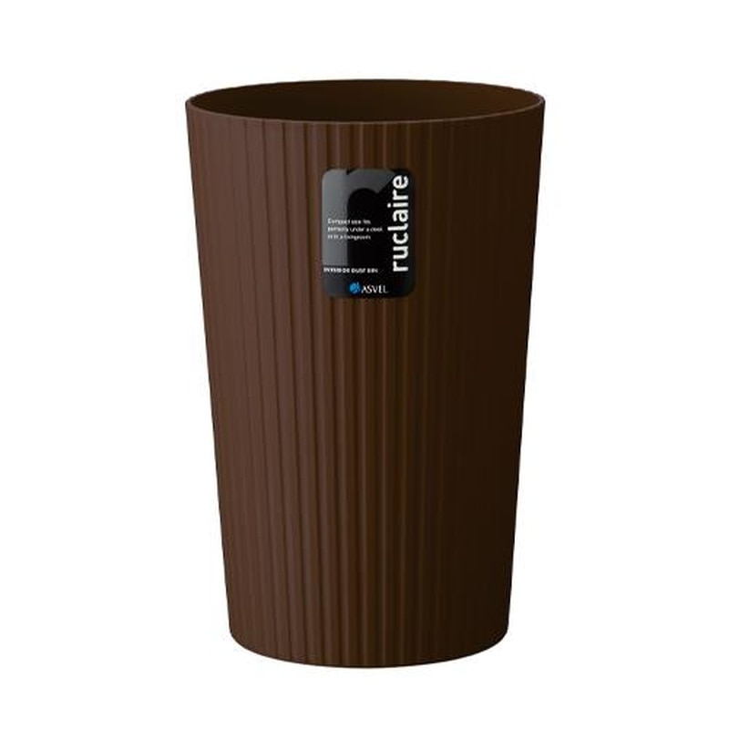 エスコ EA995AA-602 φ195x280mm/6Lダストボックス(丸型/茶/6個) 1個（ご注文単位1個）【直送品】