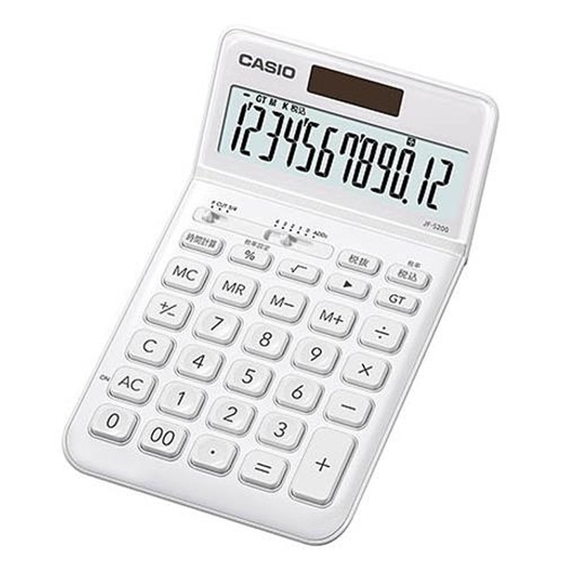 エスコ EA761G-122 12桁計算機(ホワイト) 1個（ご注文単位1個）【直送品】