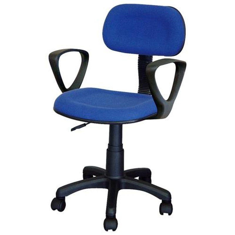 エスコ EA956XB-4 ワークチェアー(ブルー/肘付) 1個（ご注文単位1個）【直送品】